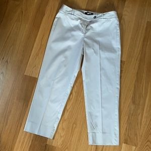 White House Black Market Crop Slim KHAKI Pants Size 2 EUC